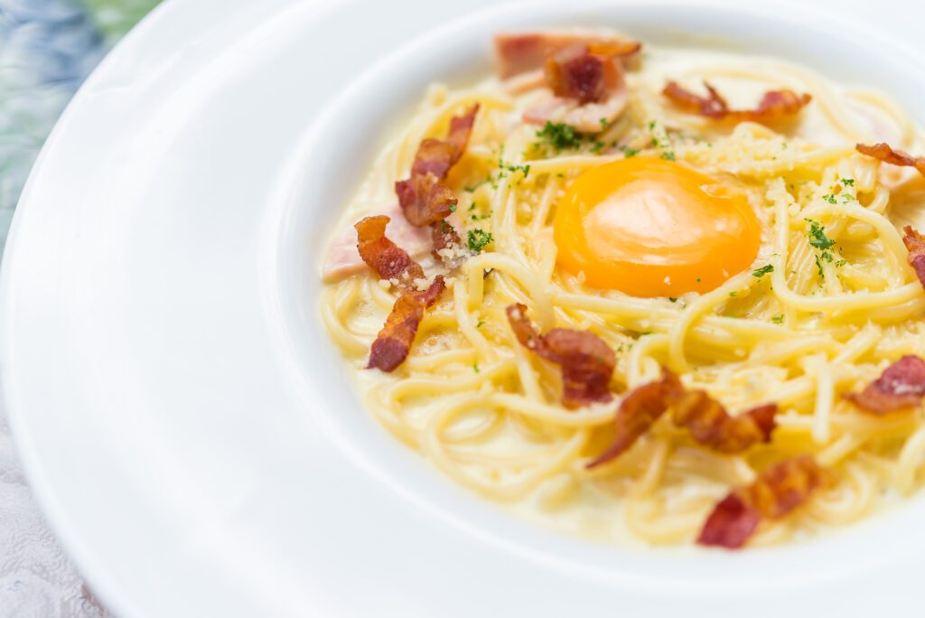 Duck Egg Carbonara